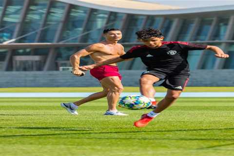 ‘Present and future’ – Topless Man Utd star Cristiano Ronaldo trains with son Cristiano Jr in Dubai