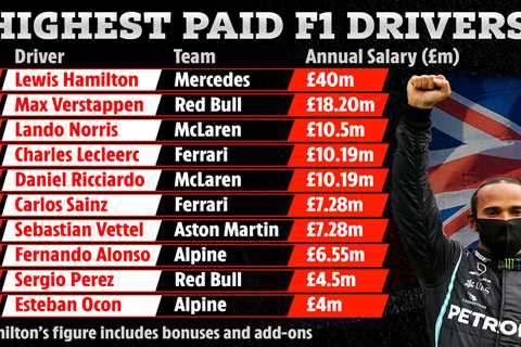 F1’s highest paid drivers revealed ahead of 2022 season following Lando Norris’ new deal and Lewis..