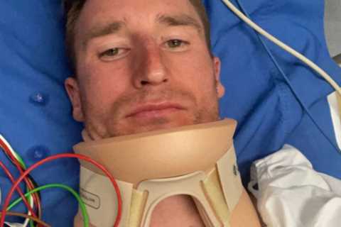 Jockey airlifted to hospital after horror fall poses in hospital bed selfie with awful injuries and ..