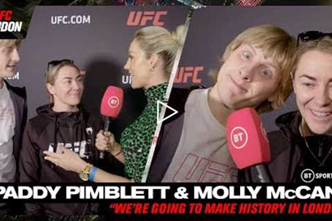 We're Going To Make History! Paddy Pimblett And Molly McCann Ready To Takeover UFC London