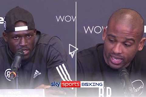 Riakporhe TAUNTS Jumah at presser! 😳  Trash talk kicks in ahead of London cruiserweight rival fight