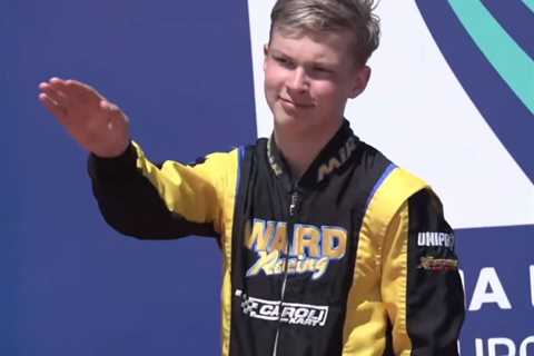 Russian go-karting champ, 15, investigated after appearing to do Nazi salute on podium before..