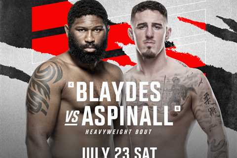 Tom Aspinall to headline UFC London in heavyweight showdown against Curtis Blaydes with title shot..