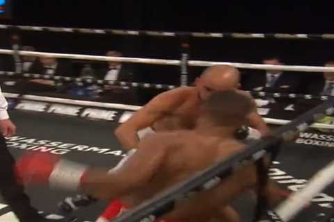 Watch Chris Eubank Jr’s cousin Harlem deliver brutal KO on Sean Dodd before BOWING to floored..