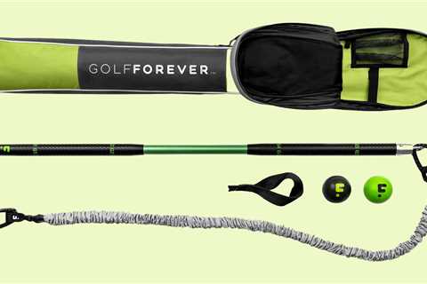 This training aid combines golf and fitness in a unique and safe way