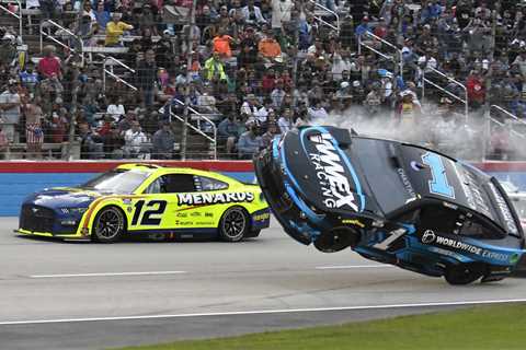 Watch crazy NASCAR crash as THREE All-Star favorites eliminated from race as car almost flips after ..