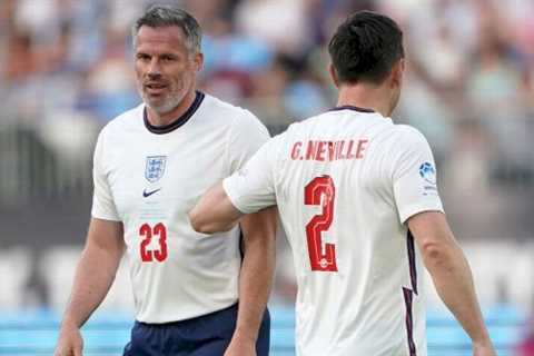 Jamie Carragher savages Gary Neville hours before lining up with him at Soccer Aid