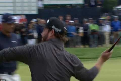 Watch as golfer Grayson Murray snaps club over knee and launches putter in meltdown at US Open