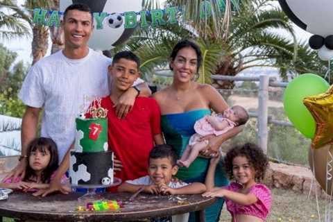 Cristiano Ronaldo’s family celebrate son’s 12th birthday with party on holiday in Majorca