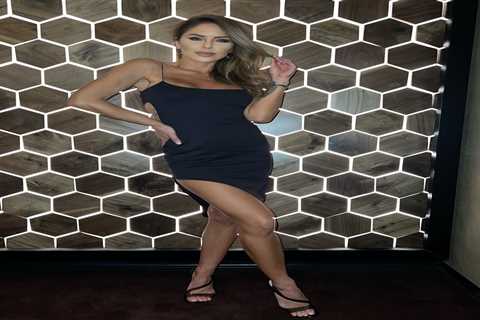 Brittney Palmer celebrates birthday in figure-hugging dress on night out with fellow UFC octagon..