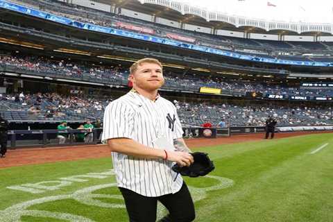 ‘This rivalry is legendary’ – Canelo Alvarez and GGG go head-to-head as they throw first pitch at..