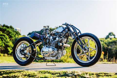 No money, no problem: A turbo’d Suzuki GS650 bobber