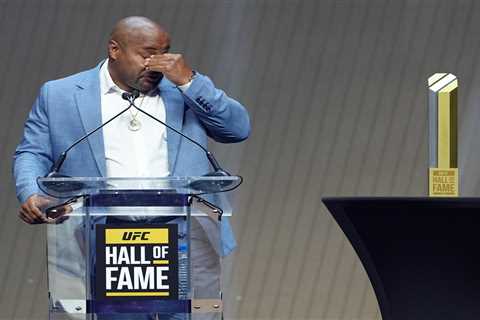 Daniel Cormier breaks down in tears as ex-champ is inducted into UFC Hall of Fame along with..