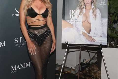 Paige Spiranac stuns with bra and see-through leggings on Maxim red carpet after being named..