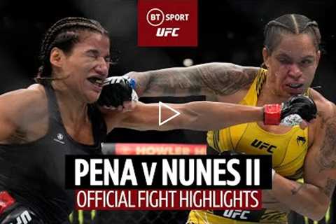 WHAT A FIGHT!  Julianna Pena v Amanda Nunes II  UFC 277 Official Fight Highlights