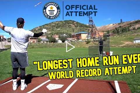 GUINNESS WORLD RECORDS™ attempt for the FARTHEST BASEBALL EVER HIT | backed by @JustBats.com