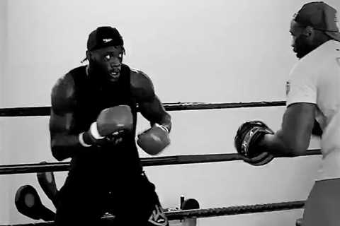 Watch Deontay Wilder show off explosive power and hand speed ahead of ring return against Robert..