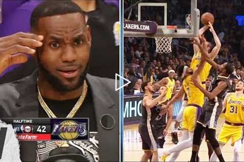 LeBron James in Shock After Alex Caruso's SICK Dunk - Warriors vs Lakers | April 4, 2019