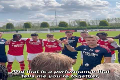 Watch Jack Wilshere’s passionate team-talk to Arsenal U18s after leading them to win over fierce..