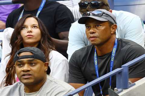 Tiger Woods joined by girlfriend Erica Herman in Serena Williams’ player box at US Open