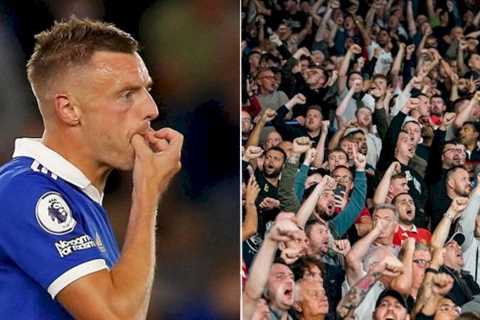 Man Utd fans taunt Jamie Vardy with Rebekah chant before singing ‘Rooney, Rooney’