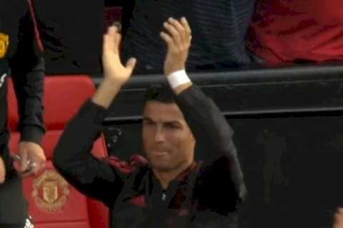 Man Utd wantaway Cristiano Ronaldo reacts to Antony opener in thrilling Arsenal clash