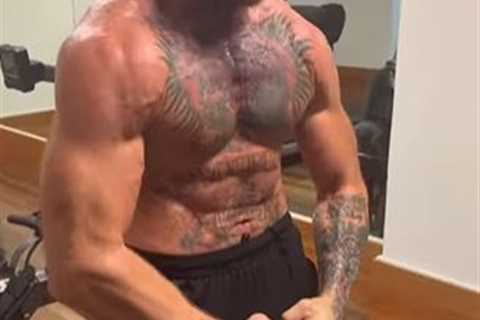 Conor McGregor looks terrifying as sweaty topless UFC star tenses all his muscles and lets out war..
