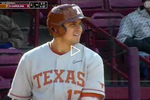 Texas baseball's Ivan Melendez hits 2nd home run of game vs. South Carolina, 3/12/22