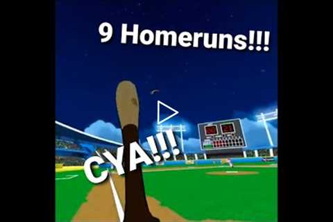 9 Homeruns! 46-2 in Totally Baseball VR!