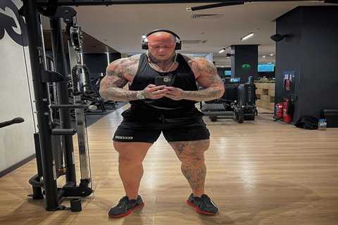 Martyn Ford piles on almost 2 stone of muscle as he shows off body transformation after collapsed..