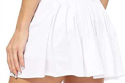 AINIC Womens Tennis Athletic Skirt Pleated Skirt with Pockets