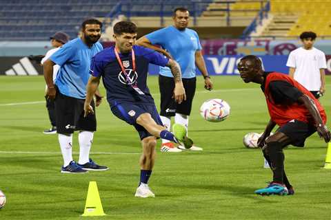 USA squad including Chelsea ace Christian Pulisic train with construction crew in Qatar ahead of..