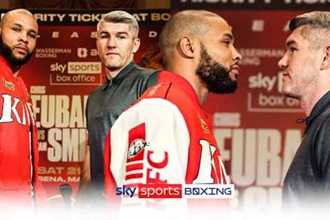 INTENSE staredown! Chris Eubank Jr and Liam Smith face-to-face 🔥🔥