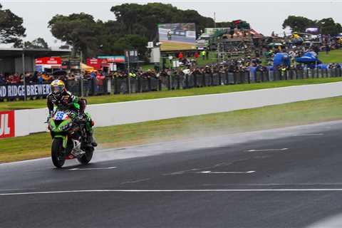 Montella claims maiden WorldSSP victory in wet-weather Race 1 as Caricasulo crashes from second..