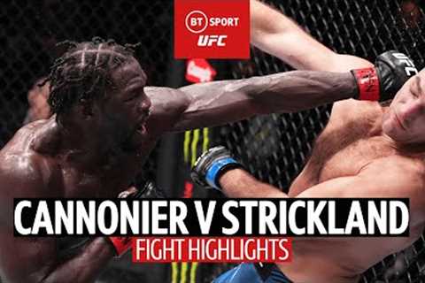 Jared Cannonier v Sean Strickland  Official UFC Fight Highlights  Cannonier bounces back!