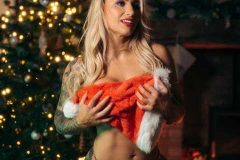 Ebanie Bridges covers modesty in topless Christmas shoot as stunning boxing star launches OnlyFans..