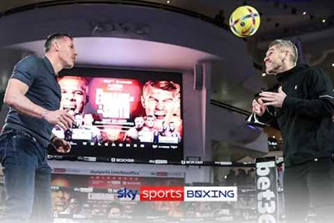 Jamie Carragher vs Liam Smith!  Header Tennis with funny ending 😂⚽