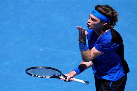 Dan Evans knocked out of Australian Open by Russia’s Andrey Rublev after Brit’s generous banana..