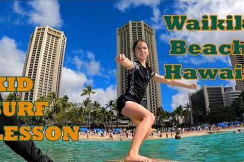 Kahu Surf School, Waikiki Beach, Hawaii, Kid Surf Lesson