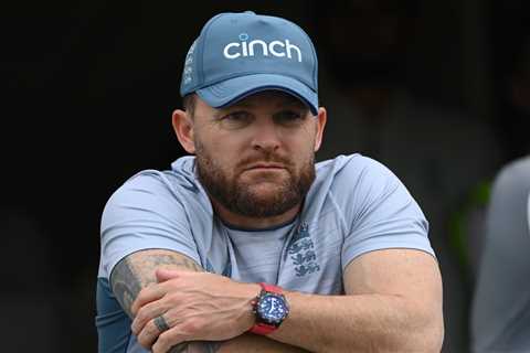 England cancel cricket match to spend day at races and watch head coach McCullum’s gelding..