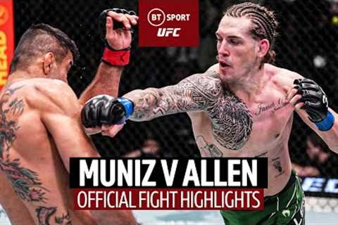 BIG FINISH at the very last moments! Andre Muniz v Brendan Allen  Official UFC Fight Highlights