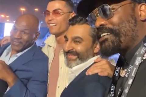 Boxing fans compare Derek Chisora to ‘Salt Bae at the World Cup’ after photobombing Mike Tyson and..