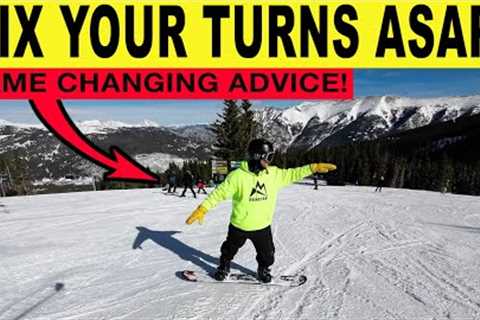 5 Most SNOWBOARD Turning Mistakes + Best Camera for filming snowboarding!