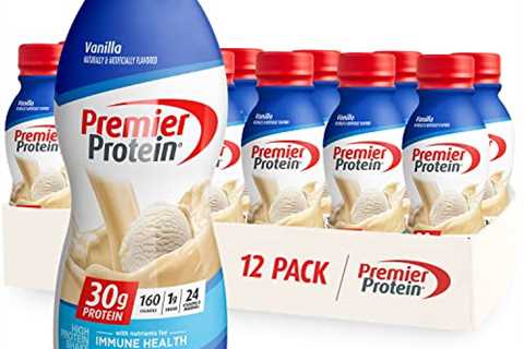 Premier Protein Shake, Vanilla, 30g Protein, 1g Sugar, 24 Vitamins  Minerals, Nutrients to Support..