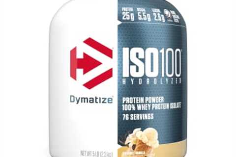 Dymatize ISO 100 Whey Protein Powder with 25g of Hydrolyzed 100% Whey Isolate, Vanilla 5 Pound from ..