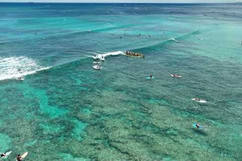 Surfing Beautiful Waikiki on (August 15, 2022)   4K