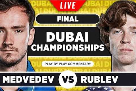 MEDVEDEV vs RUBLEV | Dubai Championships 2023 Final | Live Tennis Play-by-Play Stream