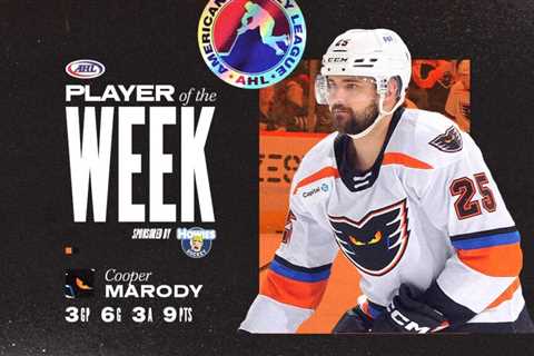 Phantoms’ Marody named AHL Player of the Week