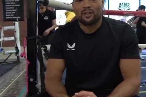 Joe Joyce gives hilariously awkward response after opponent Zhilei Zhang storms interview for..