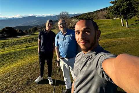 Lewis Hamilton takes break from early F1 season struggles as he heads to golf course with Brit pal..